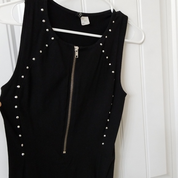H&M black bodycon dress with rhinestones - Picture 2 of 4